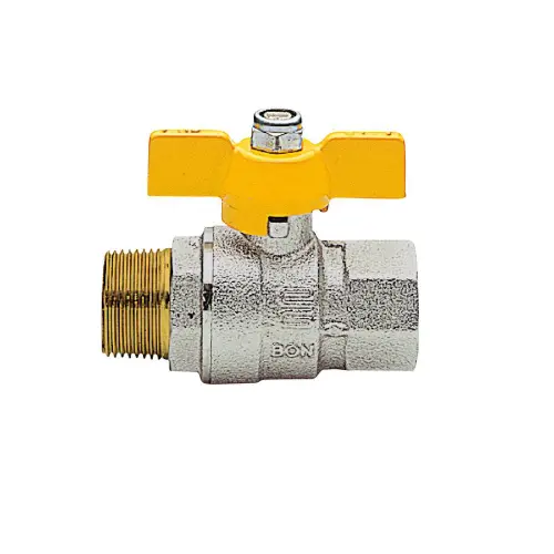 Valvola a Sfera MF per Gas con Leva Farfalla (1/2")