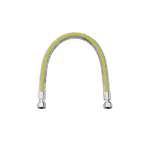 Flessibile FF per Allaccio Cucina Ø1/2" in Acciaio Rivestito per Gas (1 m)