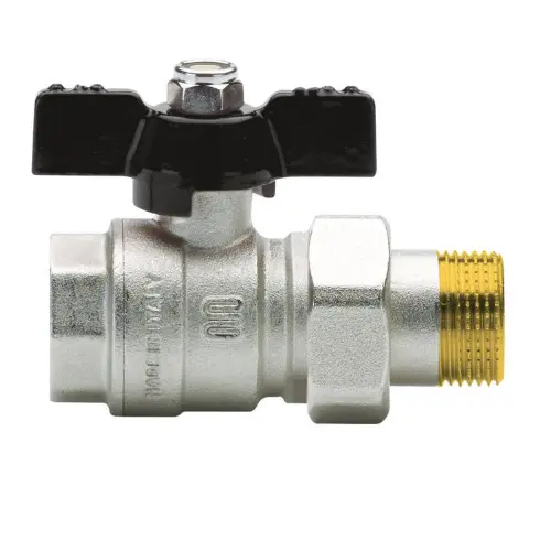 Valvola a Sfera MF Bocchettonata Leva Farfalla (1/2")